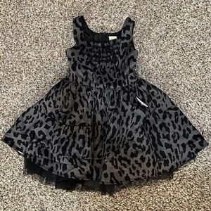 Harajuku for Target Black Leopard Girls Dress, Size 6/6X